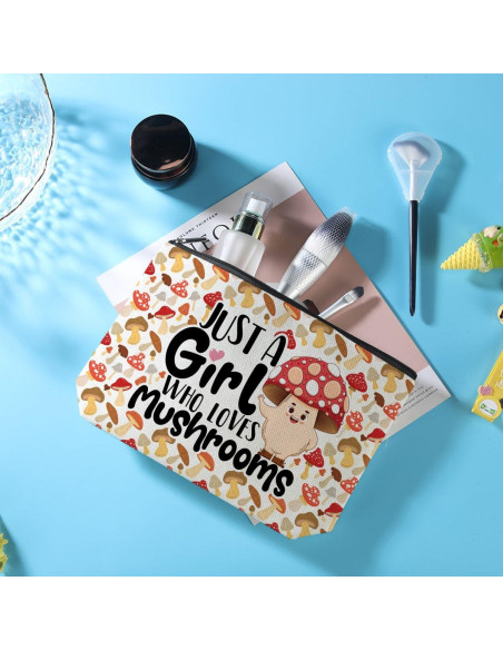Bolsa Cosmética de Viaje Azteoiz - Diseño Champiñones 24.6x17.8cm Bolsa Cosmética de Viaje Azteoiz - Diseño Champiñones 24.6x17.8cm