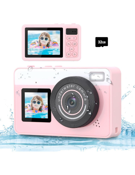 Cámara Submarina Mafiti D70 Impermeable 4K Rosa 10FT Cámara Submarina Mafiti D70 Impermeable 4K Rosa 10FT
