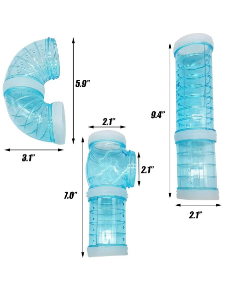 Túnel para hámster Tfwadmx 5.3 cm expandible y seguro Túnel para hámster Tfwadmx 5.3 cm expandible y seguro