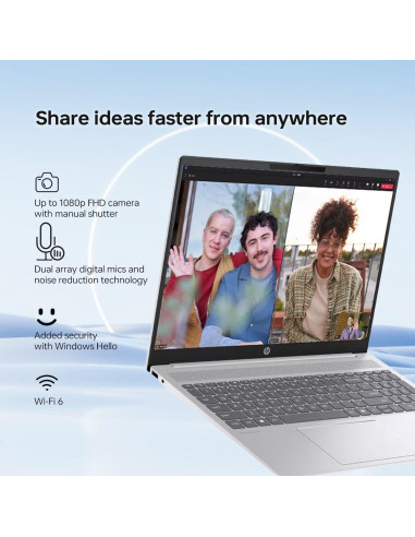 Laptop HP Pro AI 17.3" Táctil, Intel Ultra 7, 64GB RAM, 2TB SSD