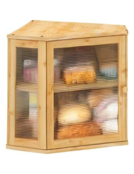 Caja de Pan Esquinera VIEWCARE de Bambú Natural Mediana Caja de Pan Esquinera VIEWCARE de Bambú Natural Mediana