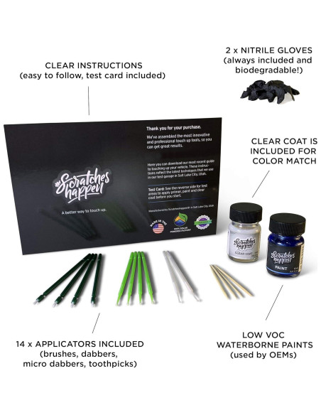 Kit de pintura de retoque ScratchesHappen Naranja metálico 30ml Kit de pintura de retoque ScratchesHappen Naranja metálico 30ml