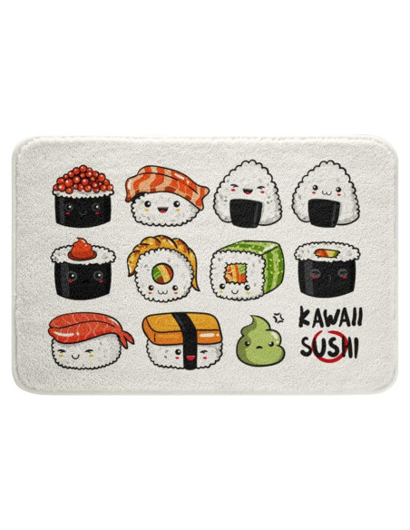 Alfombra de baño Kawaii Sushi Feelyou 50x81 cm Antideslizante Alfombra de baño Kawaii Sushi Feelyou 50x81 cm Antideslizante