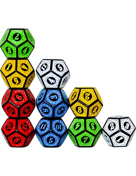 Paquete de 10 Dados D12 Colores Mezclados SmartDealsPro Paquete de 10 Dados D12 Colores Mezclados SmartDealsPro