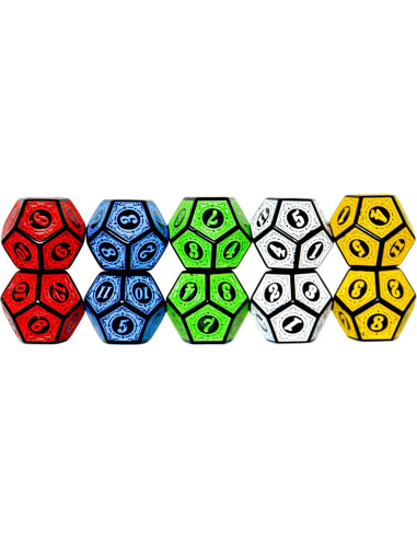 Paquete de 10 Dados D12 Colores Mezclados SmartDealsPro
