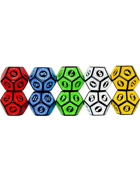 Paquete de 10 Dados D12 Colores Mezclados SmartDealsPro Paquete de 10 Dados D12 Colores Mezclados SmartDealsPro