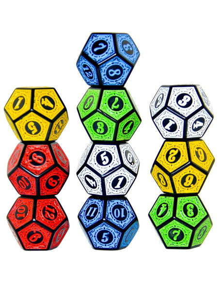Paquete de 10 Dados D12 Colores Mezclados SmartDealsPro Paquete de 10 Dados D12 Colores Mezclados SmartDealsPro