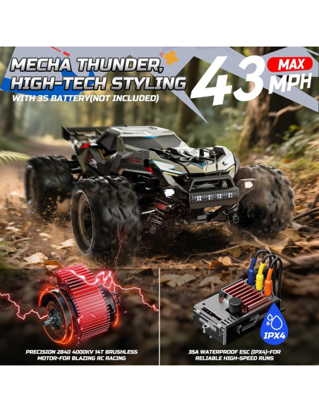 Coche RC DEERC 1:18 4x4 Todo Terreno 55KM/H 50 Min Coche RC DEERC 1:18 4x4 Todo Terreno 55KM/H 50 Min