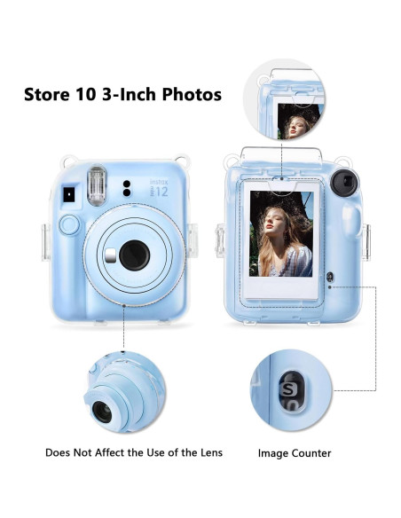 Accesorios Rieibi para Fujifilm Instax Mini 12 - Paquete Azul Accesorios Rieibi para Fujifilm Instax Mini 12 - Paquete Azul