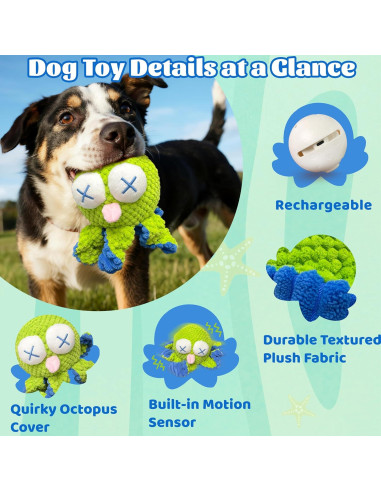 Juguete Interactivo para Perros GUKCO Pulpo Recargable 14cm