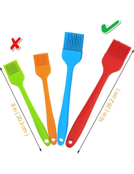 Brochas de Silicona 10" Silcony - Set de 3 Resistentes al Calor Brochas de Silicona 10" Silcony - Set de 3 Resistentes al Calor