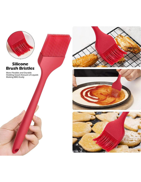 Brochas de Silicona 10" Silcony - Set de 3 Resistentes al Calor Brochas de Silicona 10" Silcony - Set de 3 Resistentes al Calor