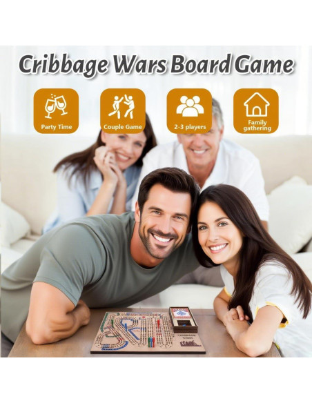 Juego de Mesa Cribbage Wars Asaint de Madera 32.3x26.2 cm Juego de Mesa Cribbage Wars Asaint de Madera 32.3x26.2 cm