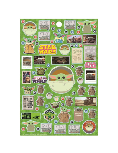 Paquete de Stickers Baby Yoda Star Wars - 300 Stickers Paquete de Stickers Baby Yoda Star Wars - 300 Stickers