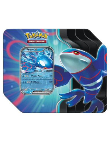 Lata Pokémon TCG Escarlata y Púrpura Kyogre ex - 5 Paquetes