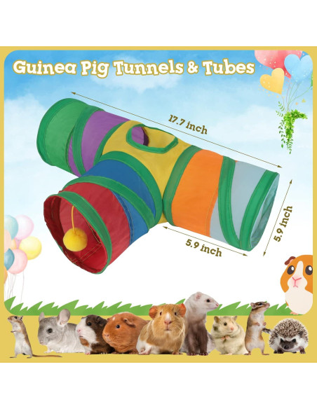 Túnel Plegable para Cobayas Rypet Arcoíris 3 Vías 45x15 cm Túnel Plegable para Cobayas Rypet Arcoíris 3 Vías 45x15 cm