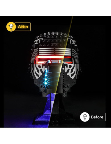 Luz LED YEABRICKS para Lego Casco Kylo Ren Star Wars
