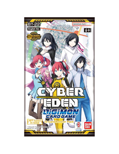 Juego de Cartas Coleccionables Digimon Bandai Cyber Eden BT-22