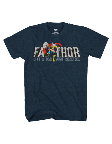 Camiseta Marvel Thor FA-Thor Papá 3X Grande Indigo Jaspeado