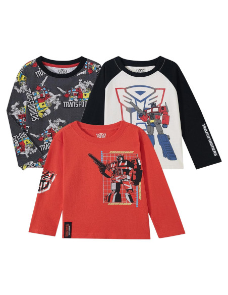 Camisetas de Manga Larga Transformers Hasbro 3 Pack Niños Camisetas de Manga Larga Transformers Hasbro 3 Pack Niños