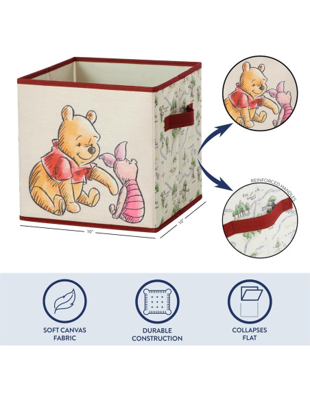 Set de 2 Cubos de Almacenamiento Winnie the Pooh 25.4 cm Set de 2 Cubos de Almacenamiento Winnie the Pooh 25.4 cm