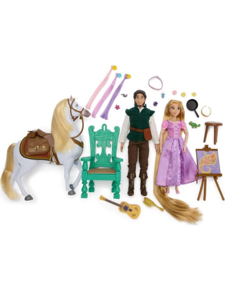 Juego de Muñecas Disney Rapunzel con Flynn y Accesorios Juego de Muñecas Disney Rapunzel con Flynn y Accesorios