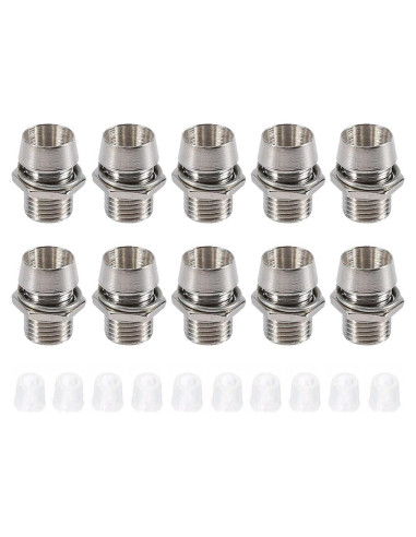 Soportes LED 5mm RTNLIT - 30pcs Base Montaje Cobre Cromado