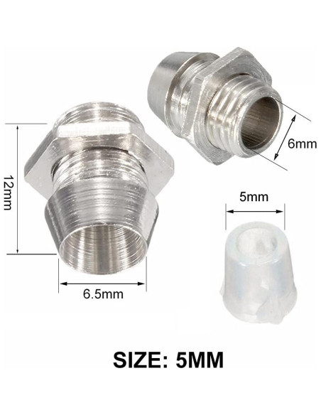 Soportes LED 5mm RTNLIT - 30pcs Base Montaje Cobre Cromado