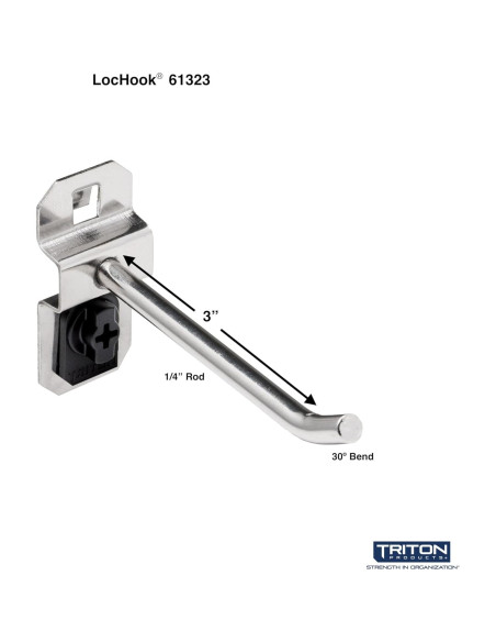 Gancho LocHook Triton de Acero Inoxidable 7.62 cm - Paquete de 3 Gancho LocHook Triton de Acero Inoxidable 7.62 cm - Paquete de 3
