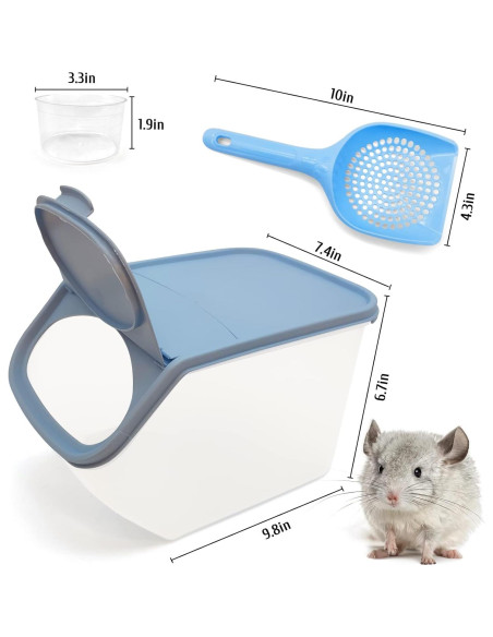 Contenedor de Baño de Arena BNOSDM para Hámster y Chinchilla Contenedor de Baño de Arena BNOSDM para Hámster y Chinchilla