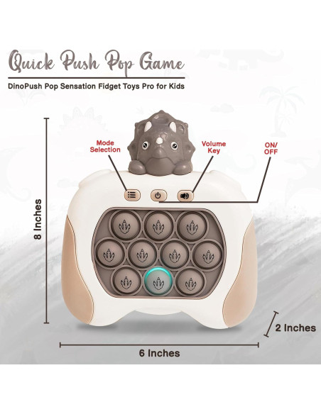 Juego de Empuje Rápido Triceratops Only U - Juguete Antiestrés Juego de Empuje Rápido Triceratops Only U - Juguete Antiestrés
