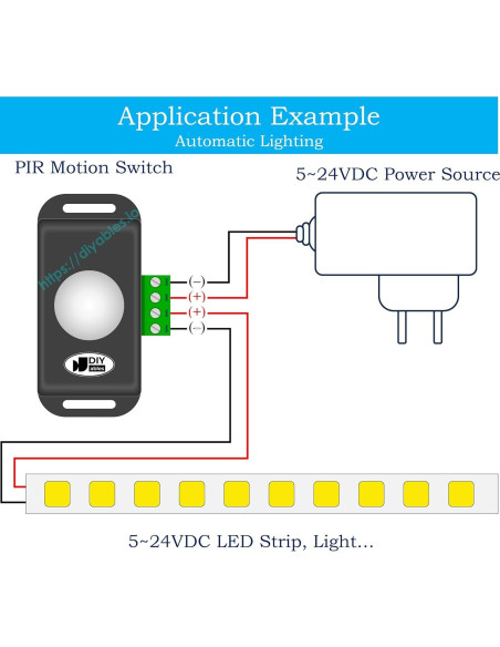 Controlador de Sensor de Movimiento DIYables 5V-24V con Temporizador Controlador de Sensor de Movimiento DIYables 5V-24V con Temporizador