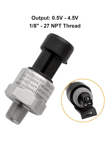 Transductor de Presión de Combustible Ronybuy 0-100 Psi NPT