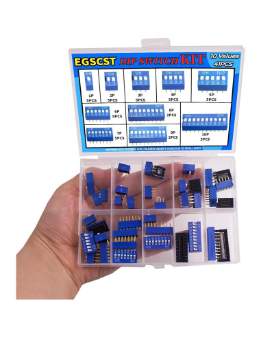 Kit de 41 Interruptores de Palanca Azul EGSCST 1-10 Posición