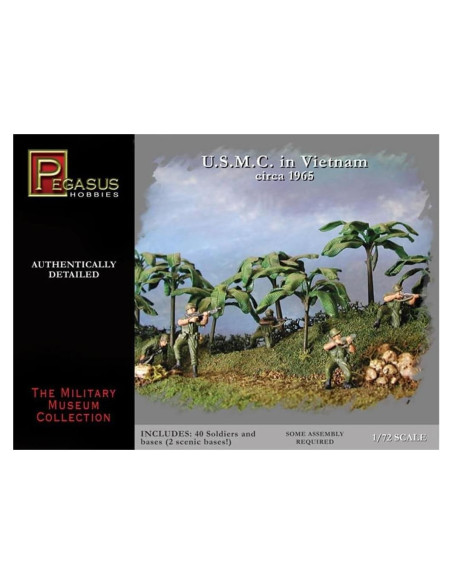 Kit de Modelo de Plástico Pegasus PG7401 - Marines EE. UU. 1:72 Kit de Modelo de Plástico Pegasus PG7401 - Marines EE. UU. 1:72