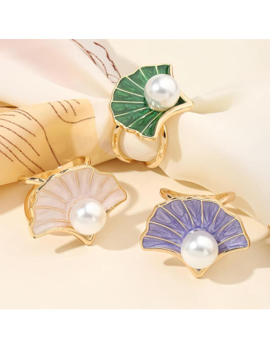 Anillo de Bufanda SYWDUDUCLT para Mujer - Clips de Seda 2 Pcs