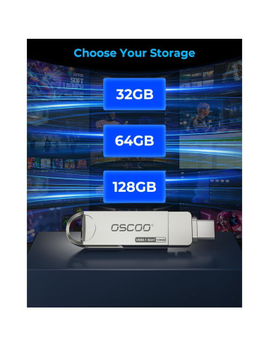 Unidad Flash USB 32GB OSCOO Doble USB-C y USB-A 3.1