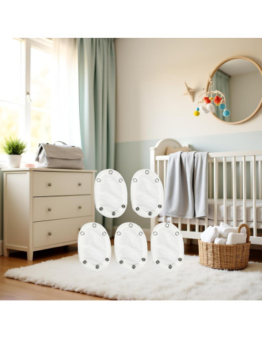 Extensores de Bodysuit para Bebé Cauaoa - 5 Pcs Blanco