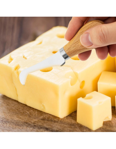 Juego de Cuchillos para Queso Darlingao - 6 Pcs con Mango de Madera