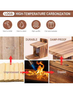 Comedero para Ardillas MIXXIDEA de Madera 1.5cm Resistente 2