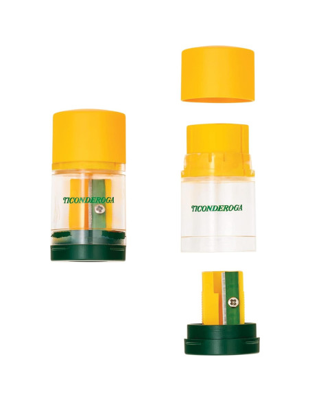Sacapuntas 2 en 1 Dixon Ticonderoga Duo Verde Amarillo Sacapuntas 2 en 1 Dixon Ticonderoga Duo Verde Amarillo