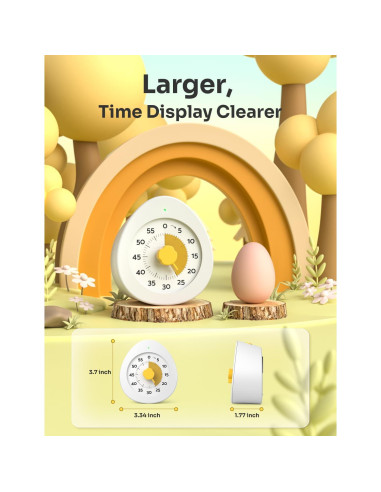 Temporizador Visual LIORQUE para Niños 60 Minutos Silencioso