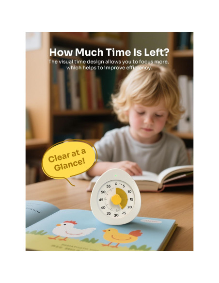 Temporizador Visual LIORQUE para Niños 60 Minutos Silencioso Temporizador Visual LIORQUE para Niños 60 Minutos Silencioso