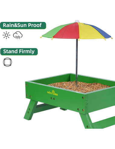 Comedero para Aves MIXXIDEA con Sombrilla 1.36 kg Verde