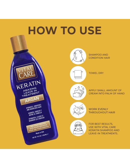 Tratamiento Sin Enjuague Vital Care Argan 289 g - Queratina Hidratante Tratamiento Sin Enjuague Vital Care Argan 289 g - Queratina Hidratante