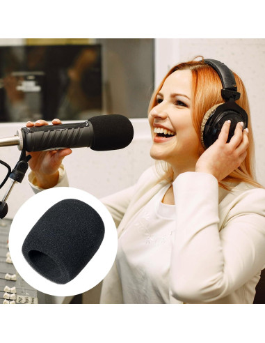 Funda de Espuma Negra para Micrófono - 9 Piezas - Filtra Ruido