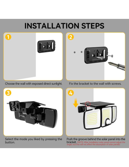 Luces Solares LED LUCISPIRA con Sensor de Movimiento 760LM Luces Solares LED LUCISPIRA con Sensor de Movimiento 760LM
