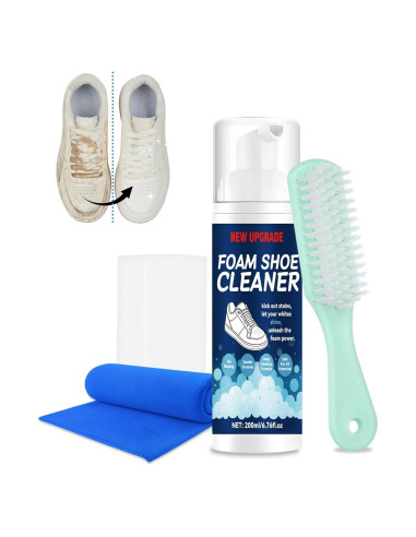 Limpiador de Zapatos de Espuma AAROVIBE 200ml - Efectivo y Suave
