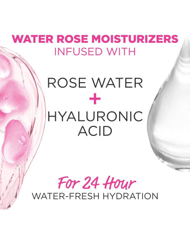 Crema Hidratante 24H Garnier con Agua de Rosa y Ácido Hialurónico 48g