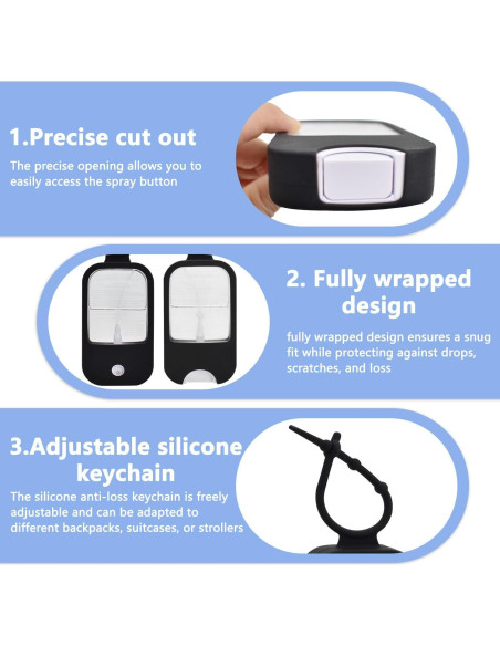 Funda de Silicona FUNAUPGO para Spray Desinfectante 30 ml Negra Funda de Silicona FUNAUPGO para Spray Desinfectante 30 ml Negra